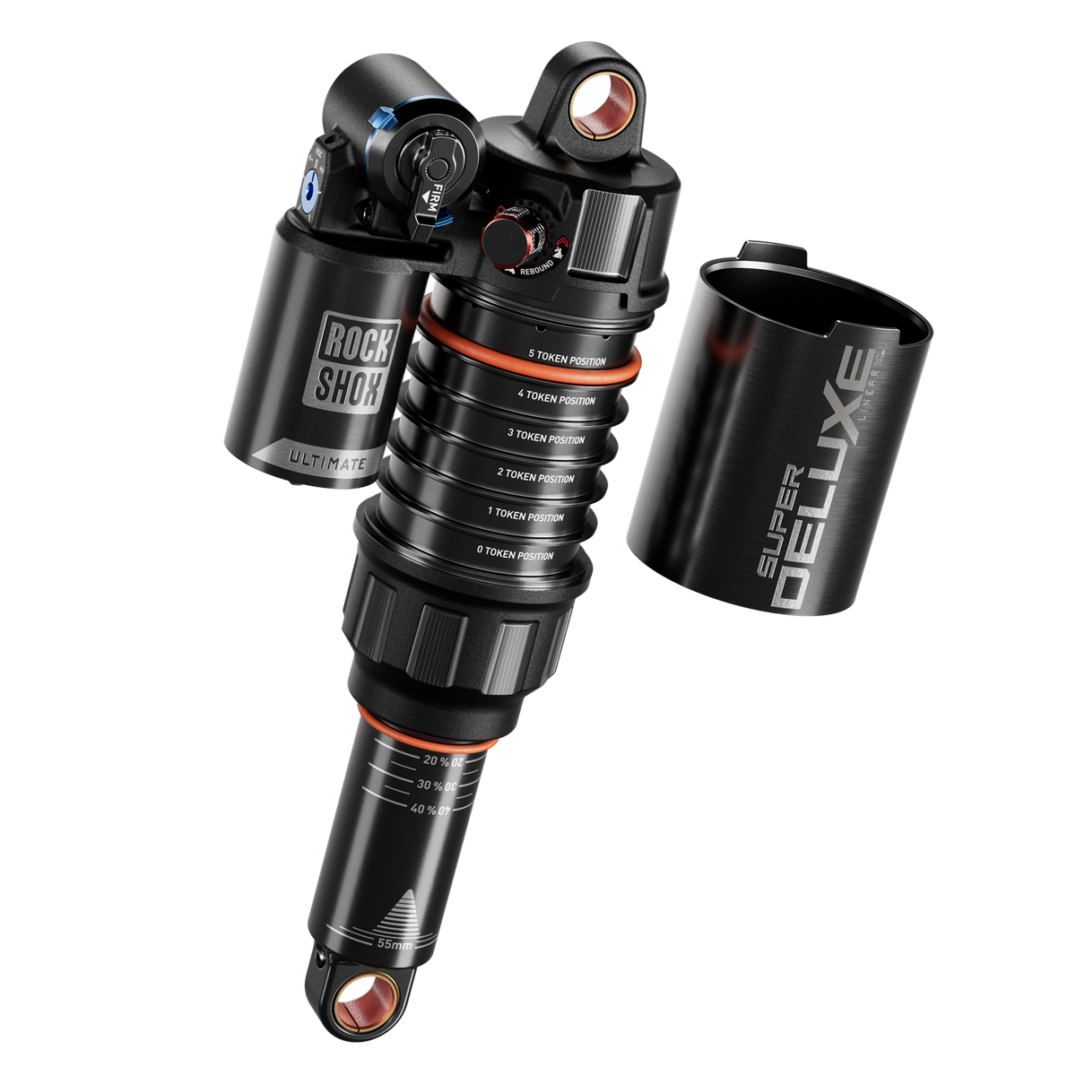 Dämpfer ROCKSHOX SUPER DELUXE ULTIMATE RC2T LINEAR XL D1 Trunnion für Santa Cruz Vala (2025+)