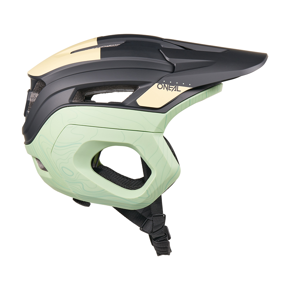 MTB-Helm O'NEAL TRAPPER EVO TOPO Schwarz/Sand/Mint