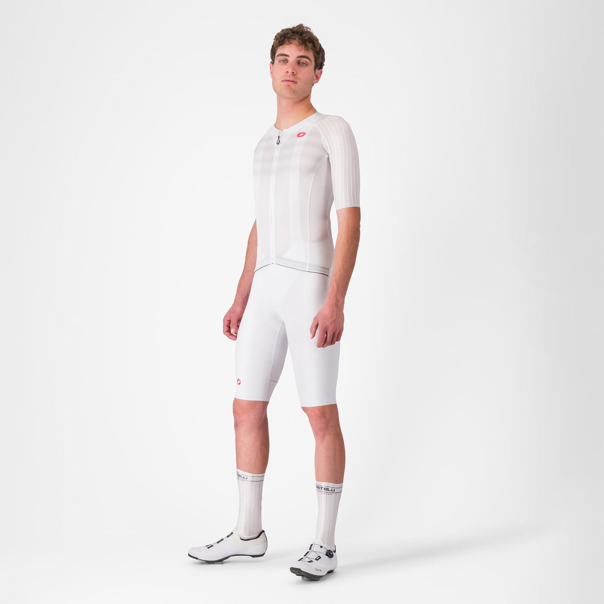 Trikot CASTELLI AERO RACE 8S Kurzarm Weiß