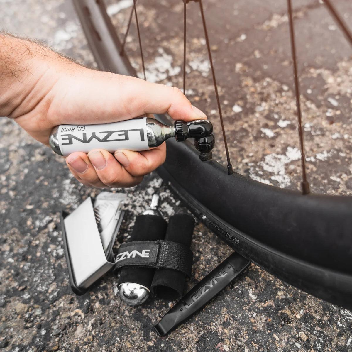 LEZYNE TWIN DRIVE Repair Combo Reparaturset + CO2-Gewindekartusche
