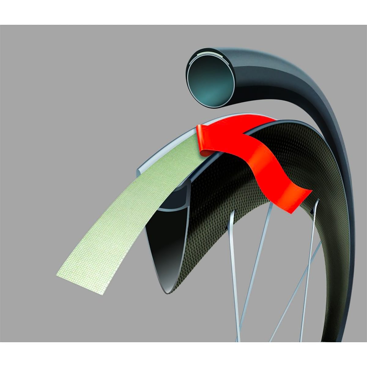 Klebeband für Tubular VELOX JANTEX 76 FÜR ALUFELGE