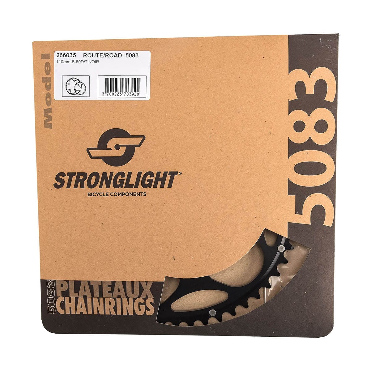 Außenkettenblatt 9/10V STRONGLIGHT ALU 5083 TYP S 110mm schwarz