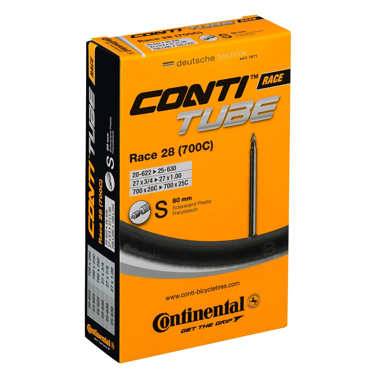 Fahrradschlauch CONTINENTAL RACE 700x20/25c Presta