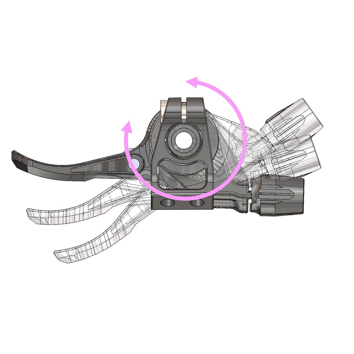 Sattelstützensteuerung BIKEYOKE TRIGGY ALPHA Court ohne Klemme #BY-TRGAS