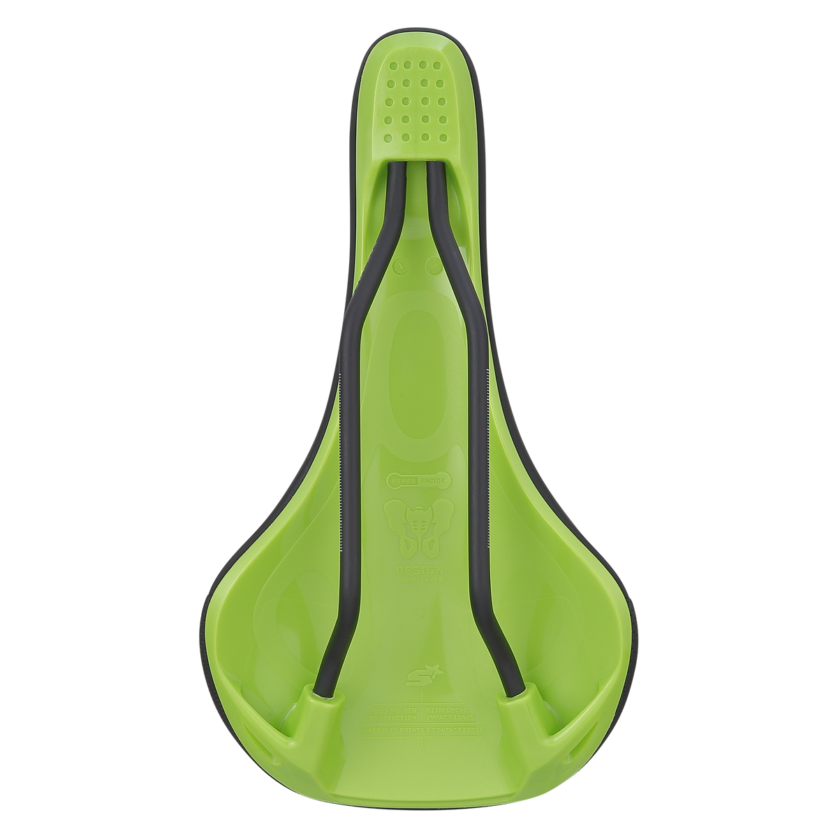 Sattel SPANK SPIKE 160 Leder CrMo-Schienen Grün