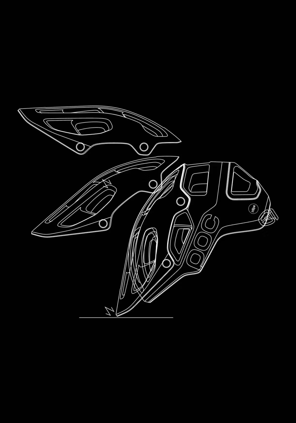 MTB-Helm POC CULARIS PURE Schwarz/Weiß Matt