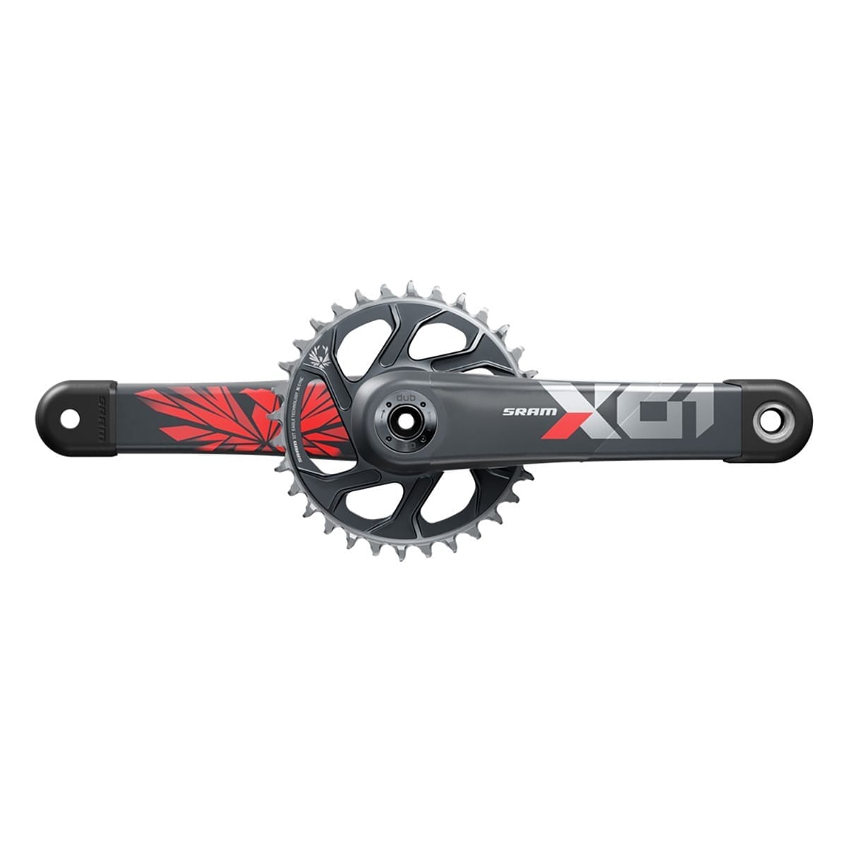 12-Gang Kurbelgarnitur SRAM EAGLE X01 DUB BOOST Lunar Oxy