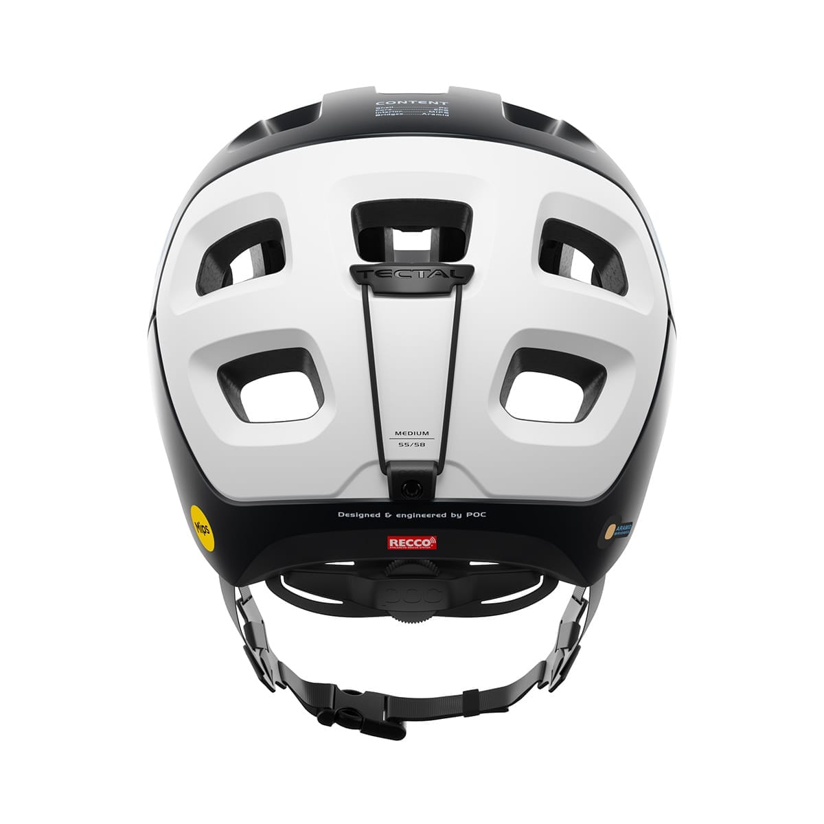 MTB-Helm POC TECTAL RACE MIPS Schwarz/Weiß