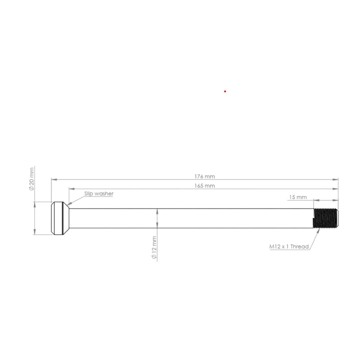 Hinterrad-Achse BURGTEC 175,5 mm für Specialized-Rahmen Silber