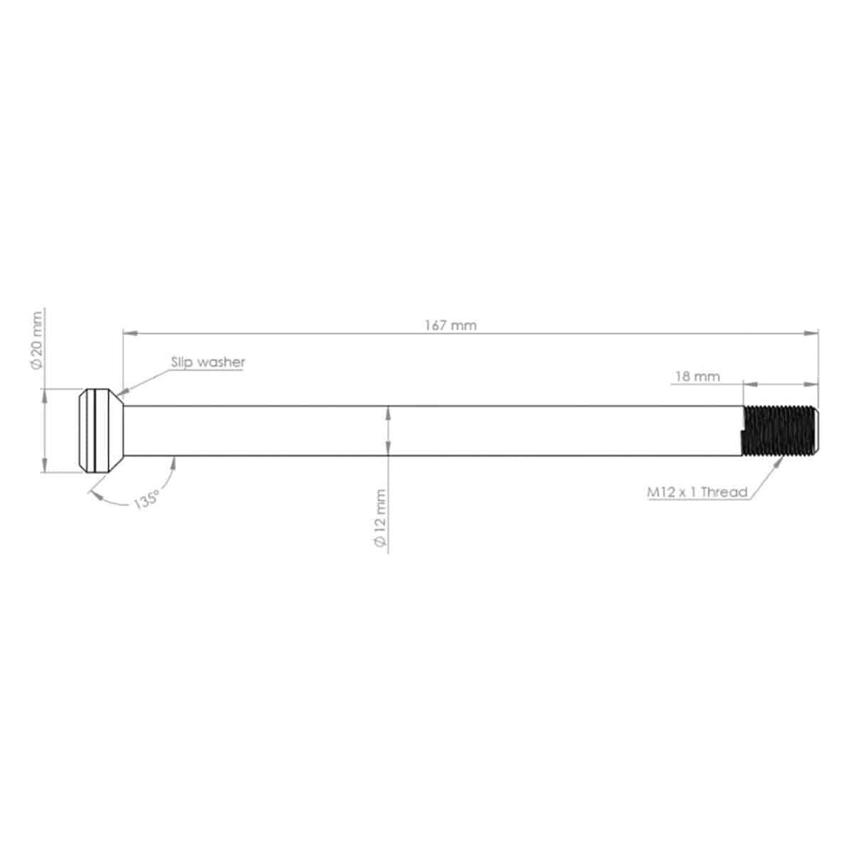 BURGTEC Hinterradachse 171 mm für Transition-Rahmen Rosa