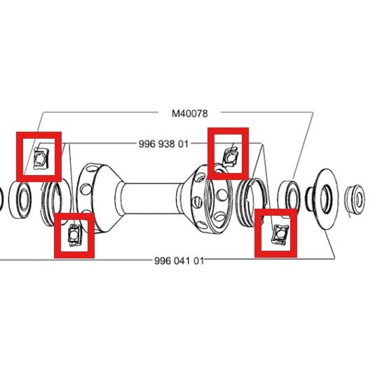Kit 2 Ringe + Clips MAVIC TRACOMP Silber