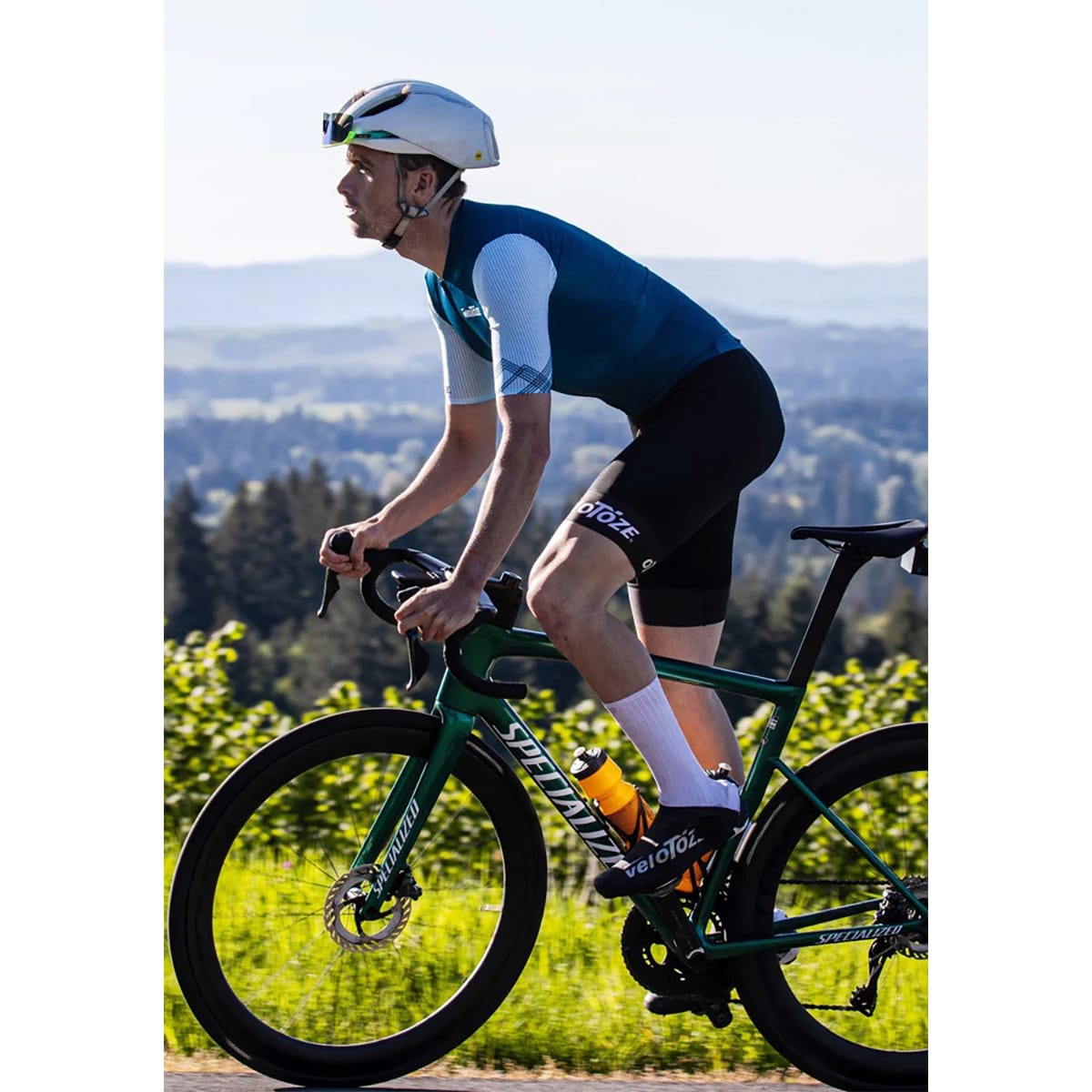 Überschuh VELOTOZE AERO Schwarz/Weiß