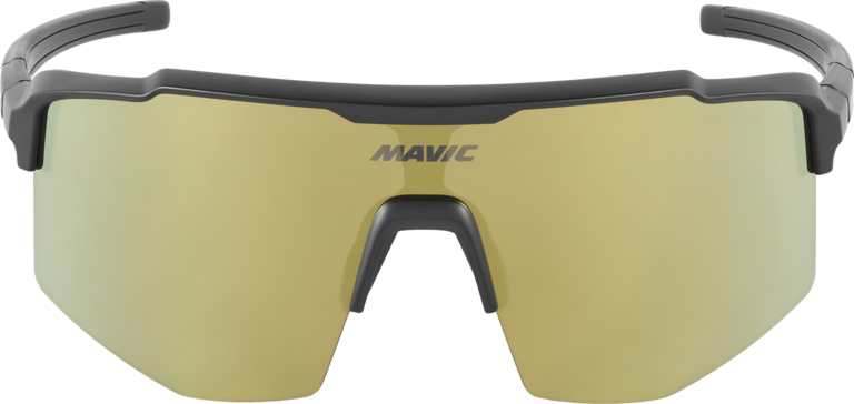 Mavic MVS Shield Brille in Schwarz mit goldfarbenem Glas – Ansicht 3
