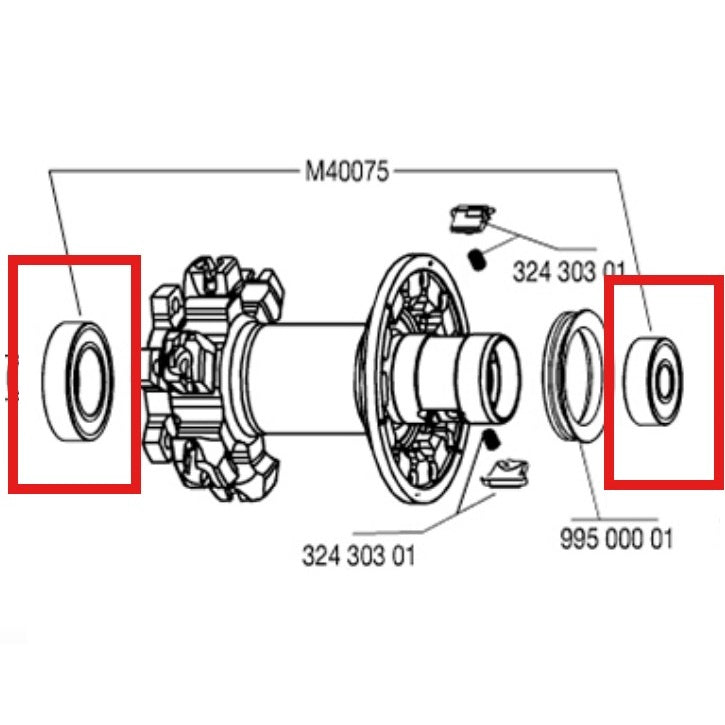 Kit 2 Nabenlager MAVIC RR 608+6903