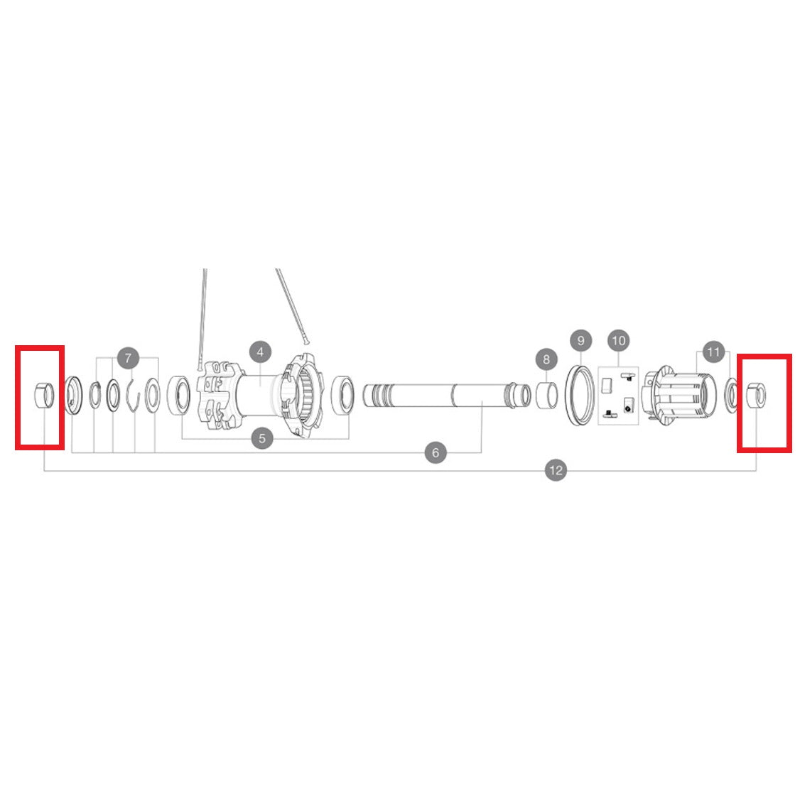 Adapter für Hinterrad MAVIC YELL BOOST Self Adjust 12x148mm