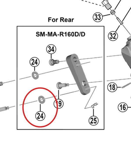 Unterlegscheibe SHIMANO Für Adapter 160mm