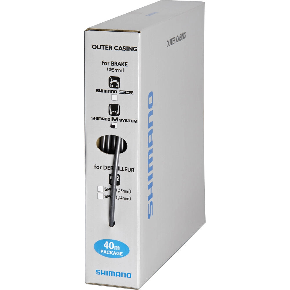 Bremsaußenzughülle SHIMANO M-System MTB Schwarz (40-m-Rolle) Grau
