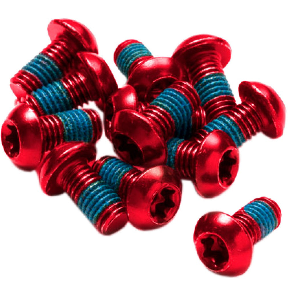 Kit 12 Bremsscheibenschrauben REVERSE COMPONENTS Eloxiert Rot