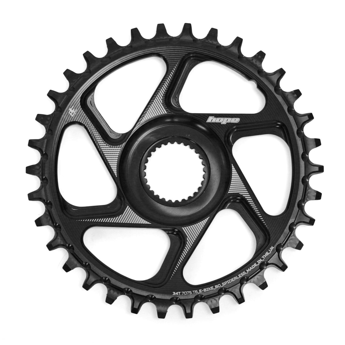 Mono-Kettenblatt HOPE R22 9/10/11/12-Gang Direct Mount E-Bike BOSCH Schwarz