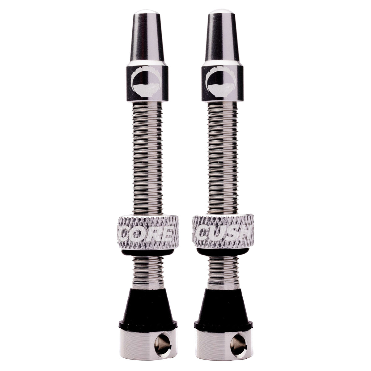 Paar Tubeless-Ventile CUSHCORE 44 mm Silber