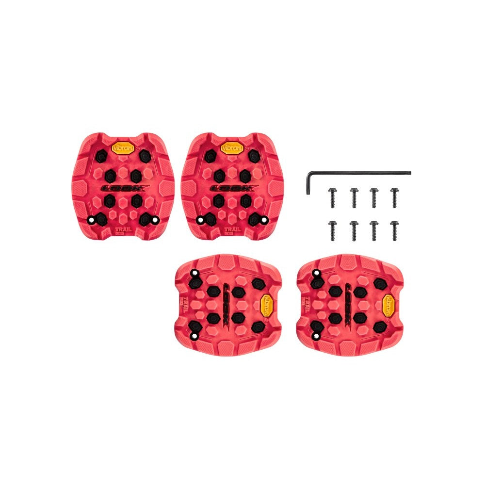 Pedalbelag für Flachpedale Look Trail Grip Rot (x4)