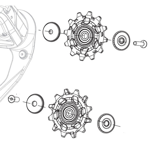 Keramik-Schaltröllchen 12-Gang SRAM RED AXS X-Sync