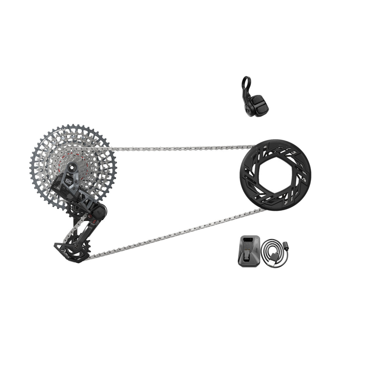 Gruppe SRAM GX EAGLE E-MTB 104BCD AXS T-Type 36 DTS Clip-on 10/52 USB-C