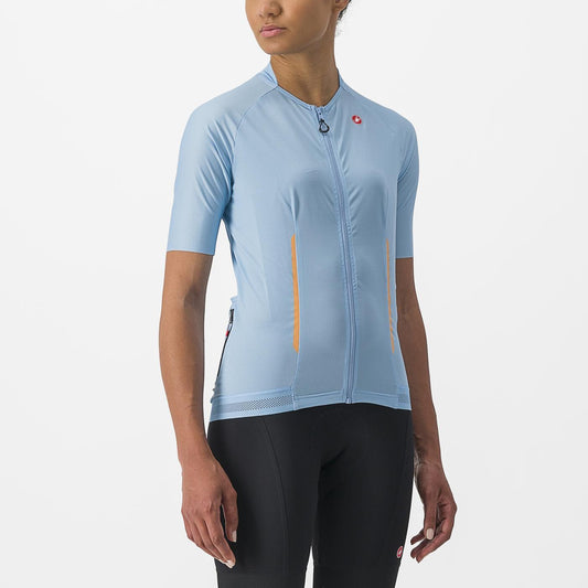Trikot CASTELLI ENDURANCE W Damen Kurzarm Blau