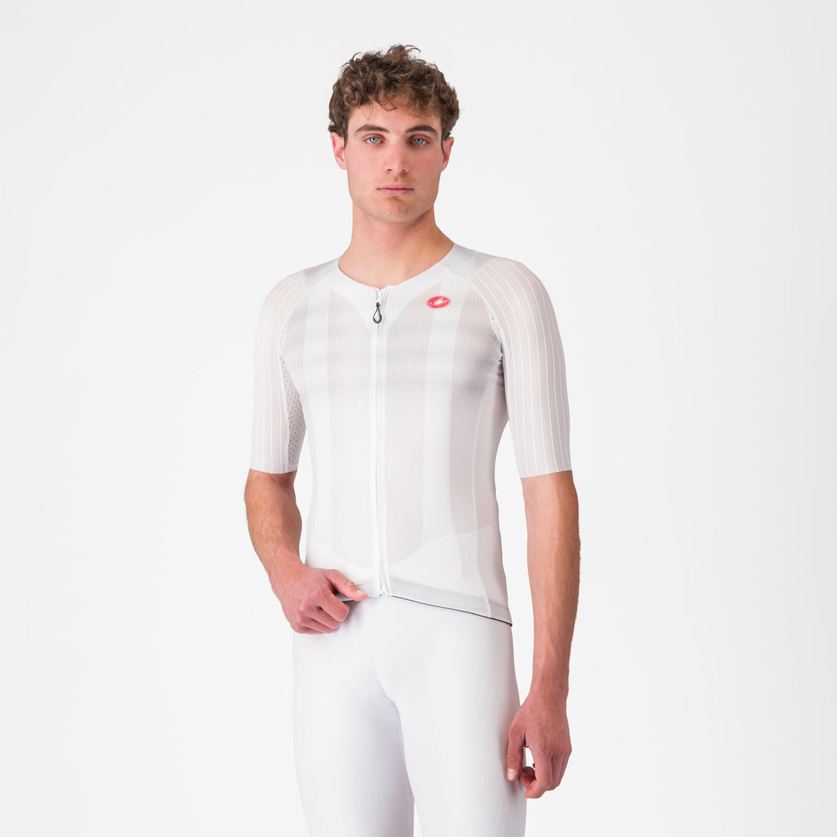Trikot CASTELLI AERO RACE 8S Kurzarm Weiß