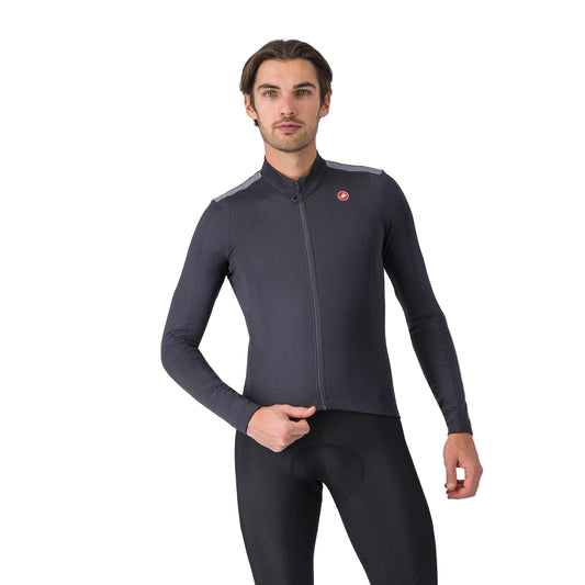 Langarm-Radtrikot CASTELLI PURO 4 Dark Gray