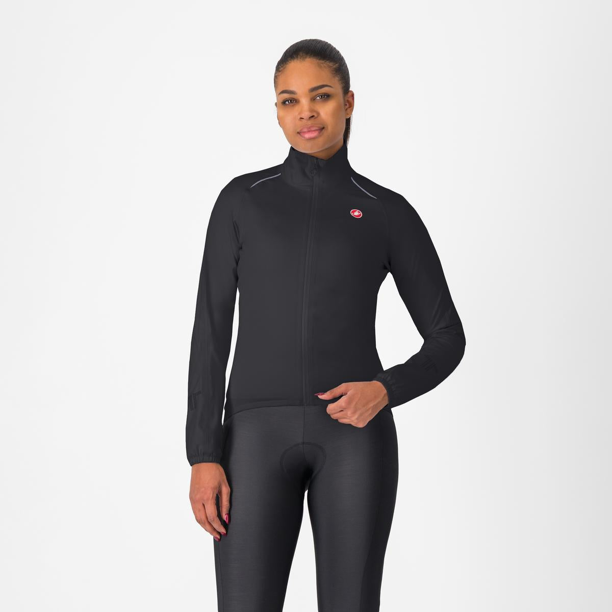 Damen-Regenjacke CASTELLI EMERGENCY 3 RAIN Schwarz
