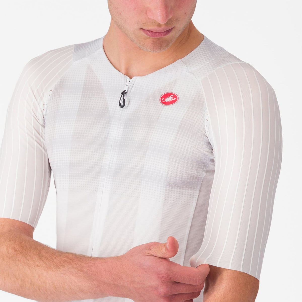 Trikot CASTELLI AERO RACE 8S Kurzarm Weiß