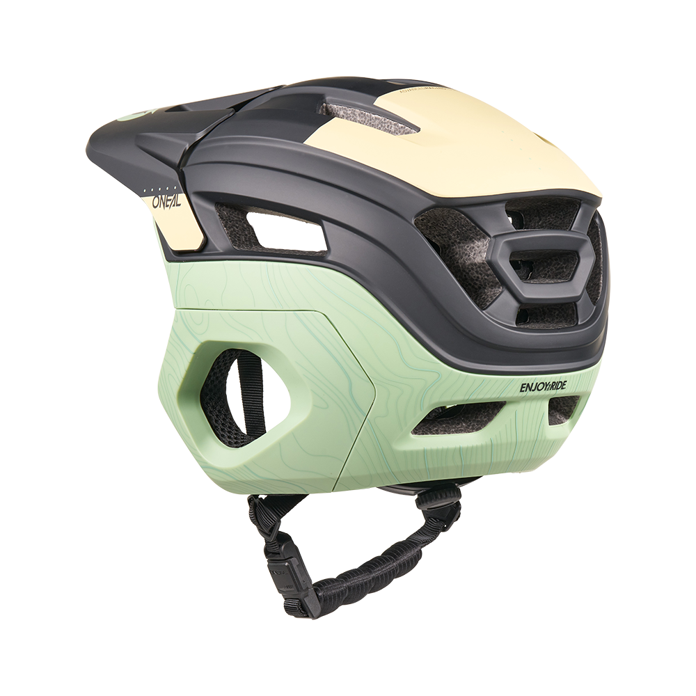 MTB-Helm O'NEAL TRAPPER EVO TOPO Schwarz/Sand/Mint