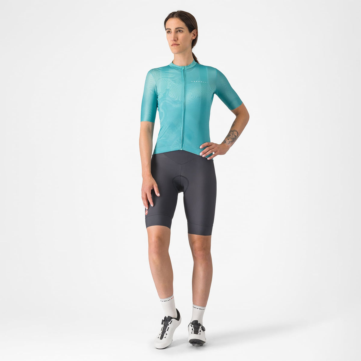 Trikot CASTELLI FANTASIA Damen Kurzarm Türkis