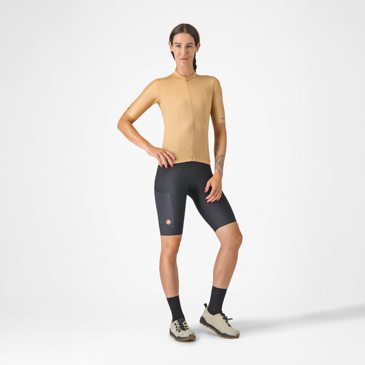 Trikot CASTELLI UNLIMITED Damen Kurzarm Braun