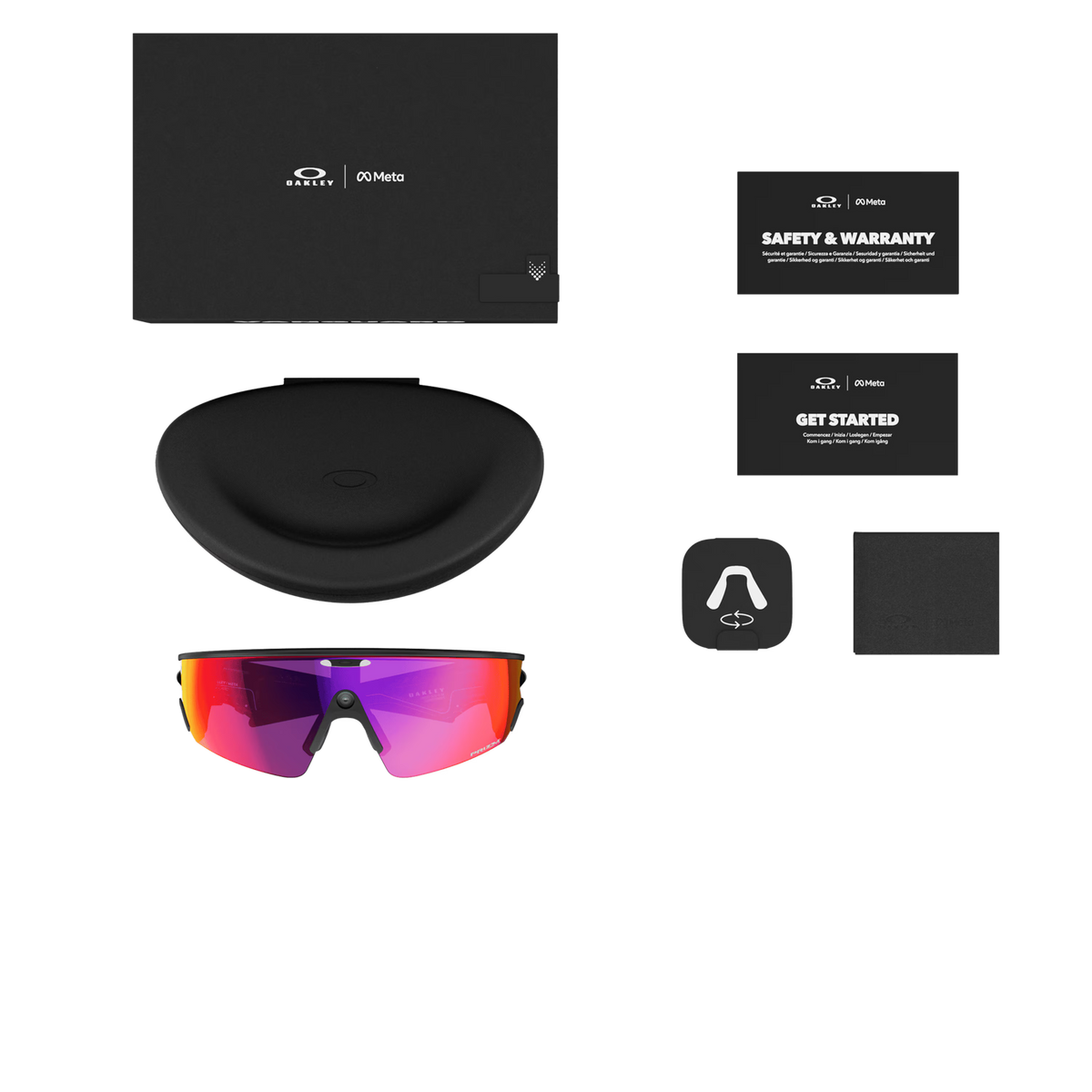 Brille OAKLEY VANGUARD META Schwarz Glas Prizm Road