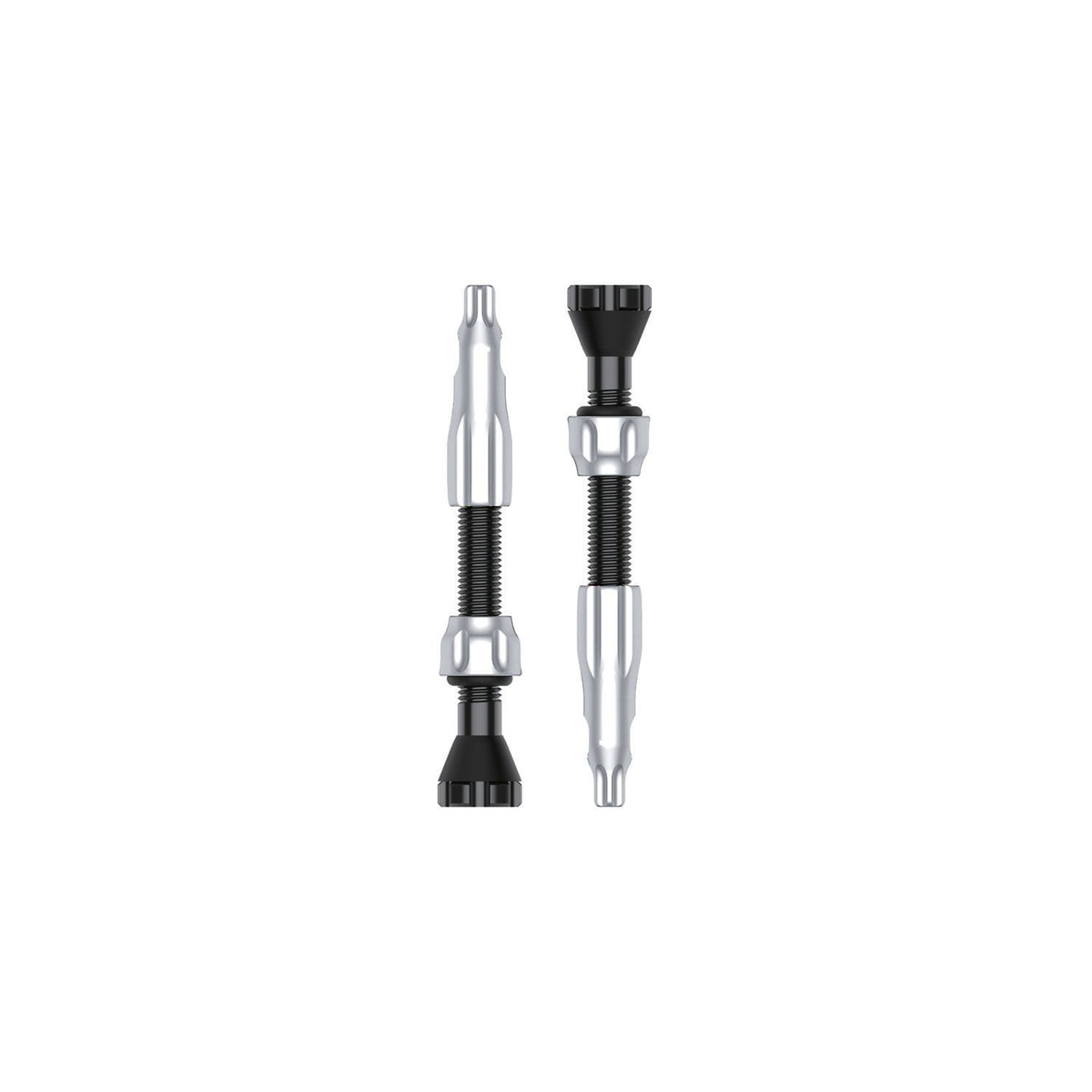 2 LEZYNE CNC Tubeless-Ventile, 44 mm, Silber