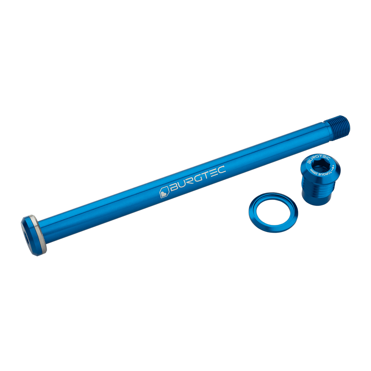 BURGTEC 174mm Hinterradachse für Yeti-Rahmen Dunkelblau