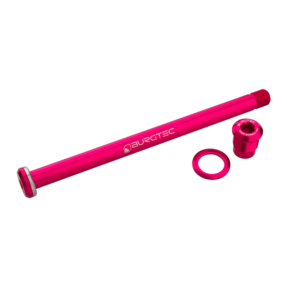 Hinterradachse BURGTEC 174mm für Yeti-Rahmen Rosa