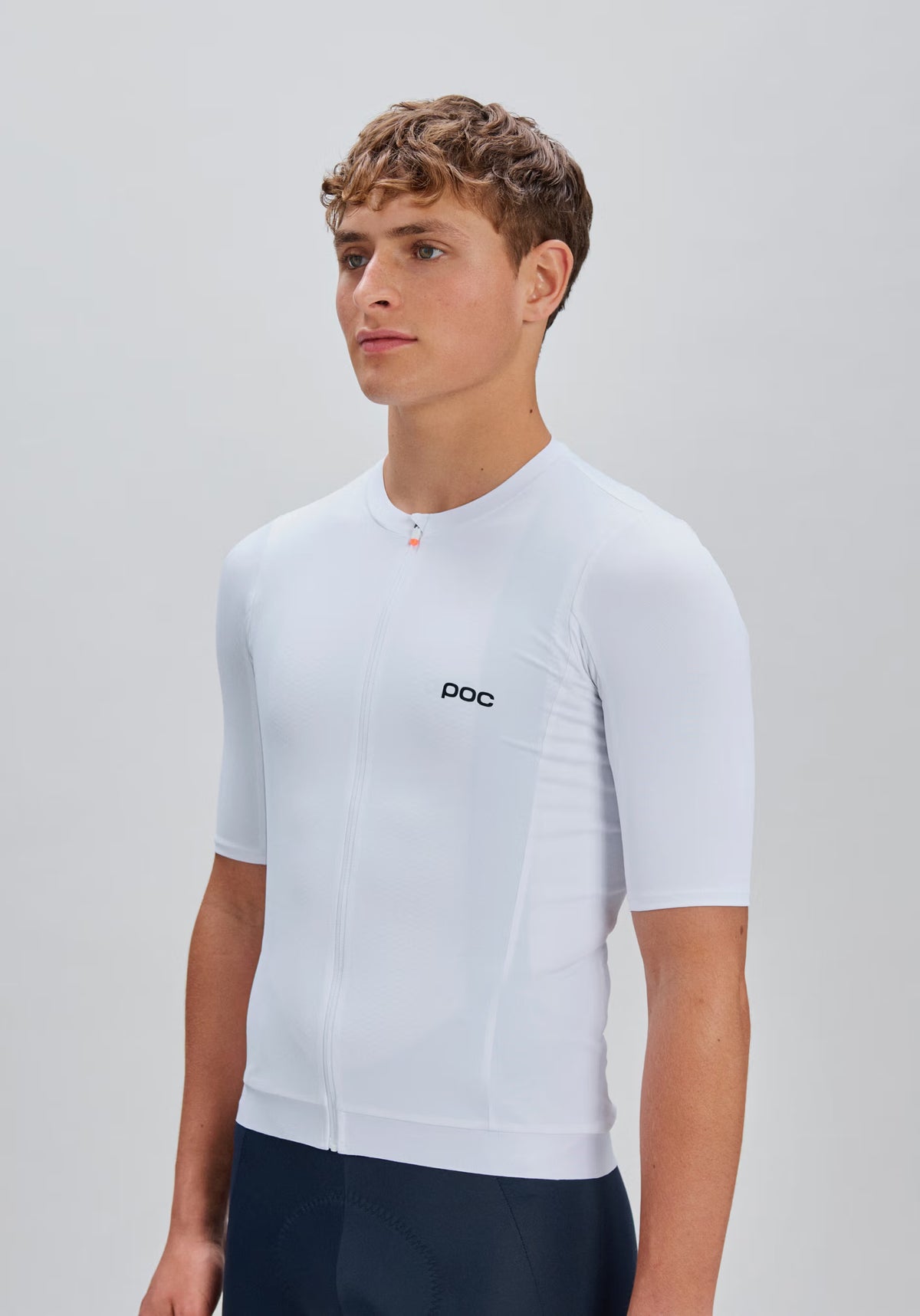Maillot POC CADENCE Kurzarm Weiß