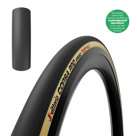 Reifen VITTORIA CORSA PRO SPEED WIDE Graphene G2.0 700c Tubeless Ready Faltreifen Beige