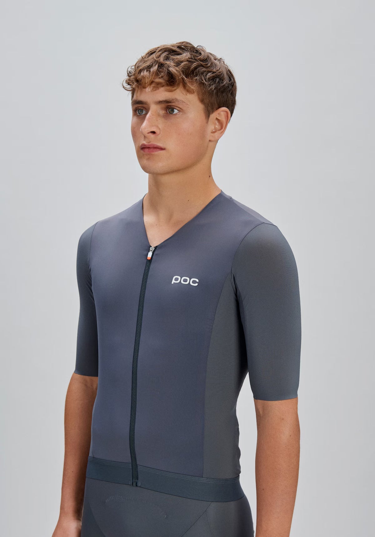 Trikot POC RACEDAY Kurzarm Grau