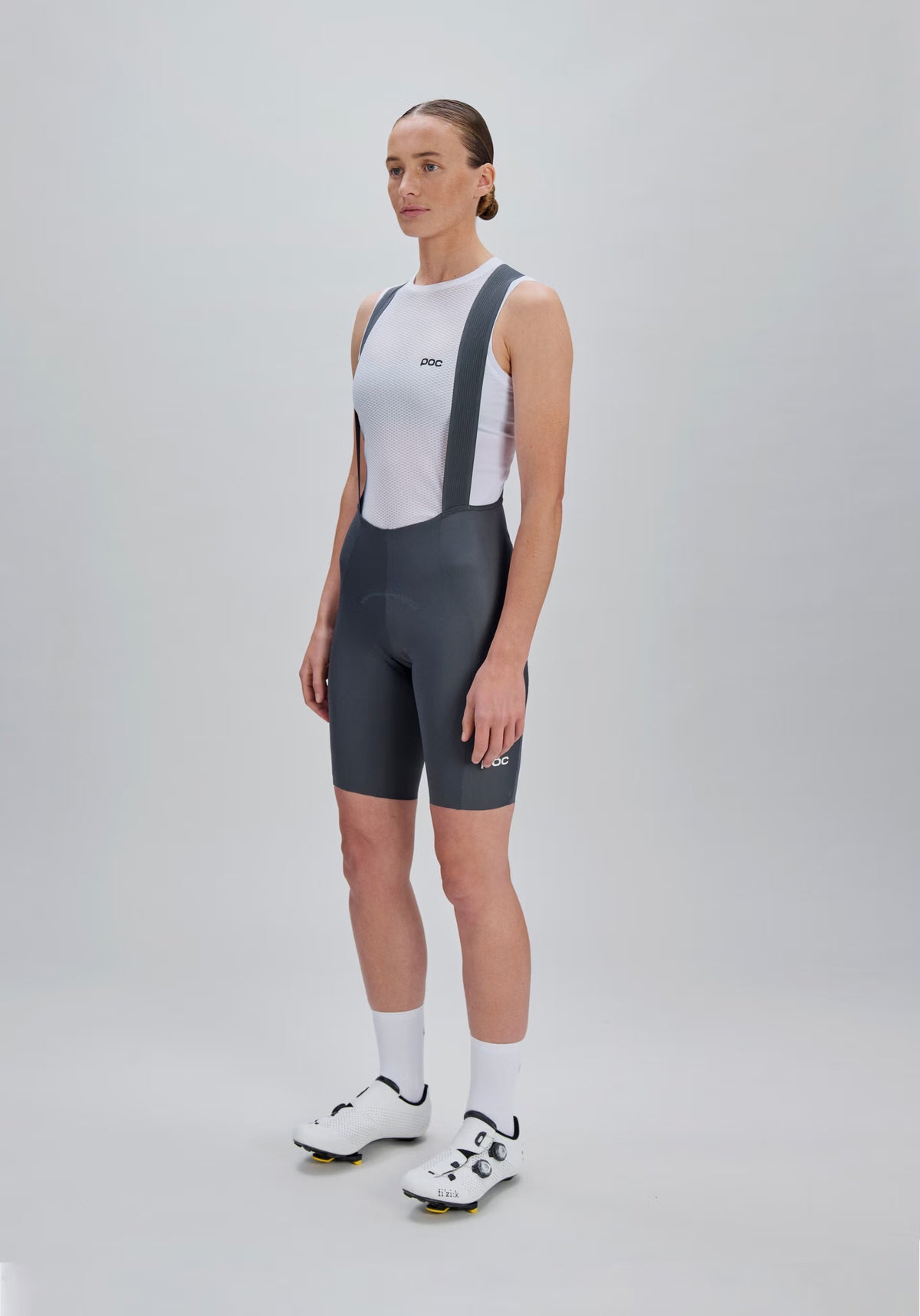 POC RACEDAY Damen-Kurz-Trägerträgerhose Grau