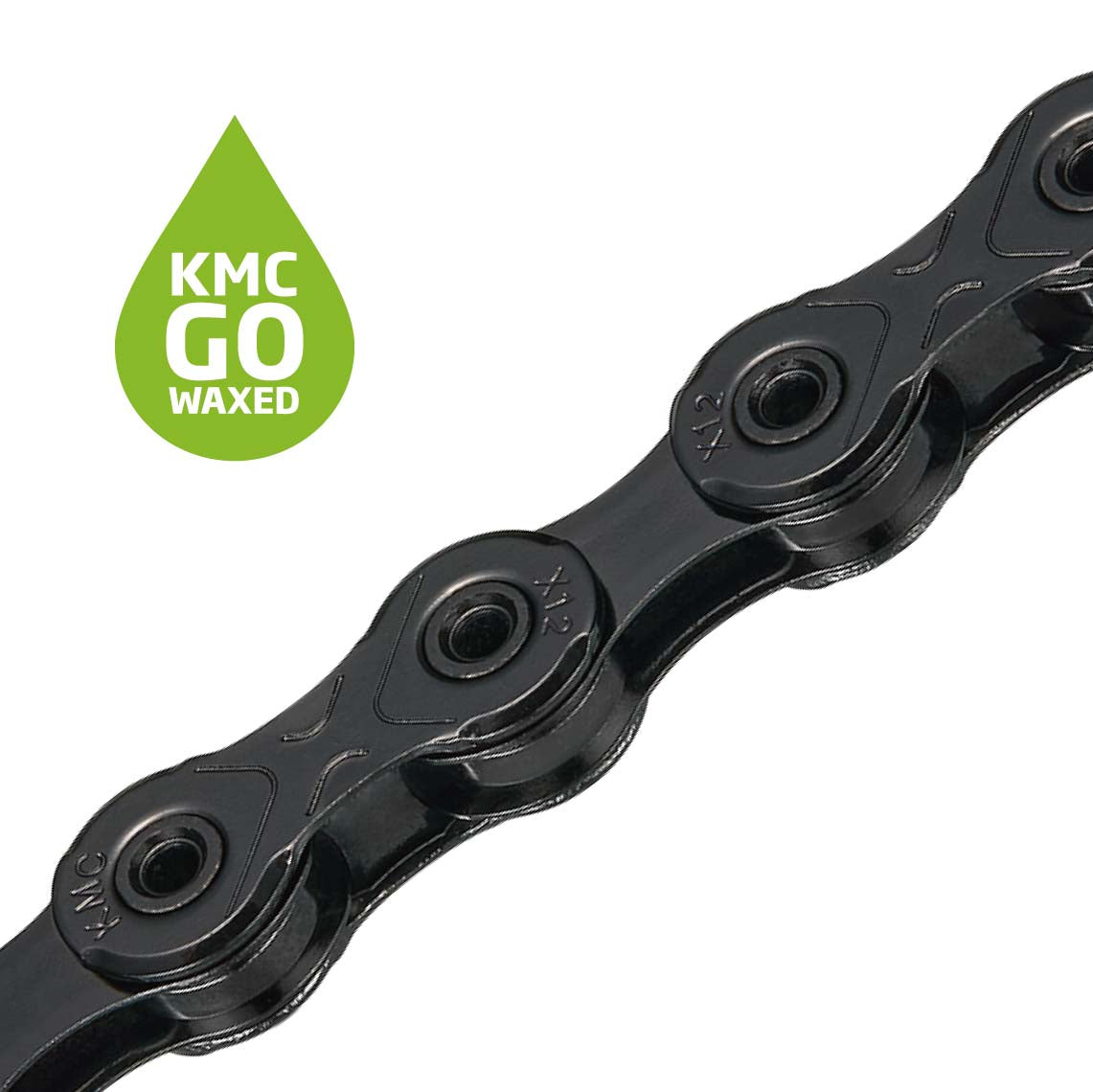 Kette 12V KMC DLC 12 Waxed Schwarz Gewachst