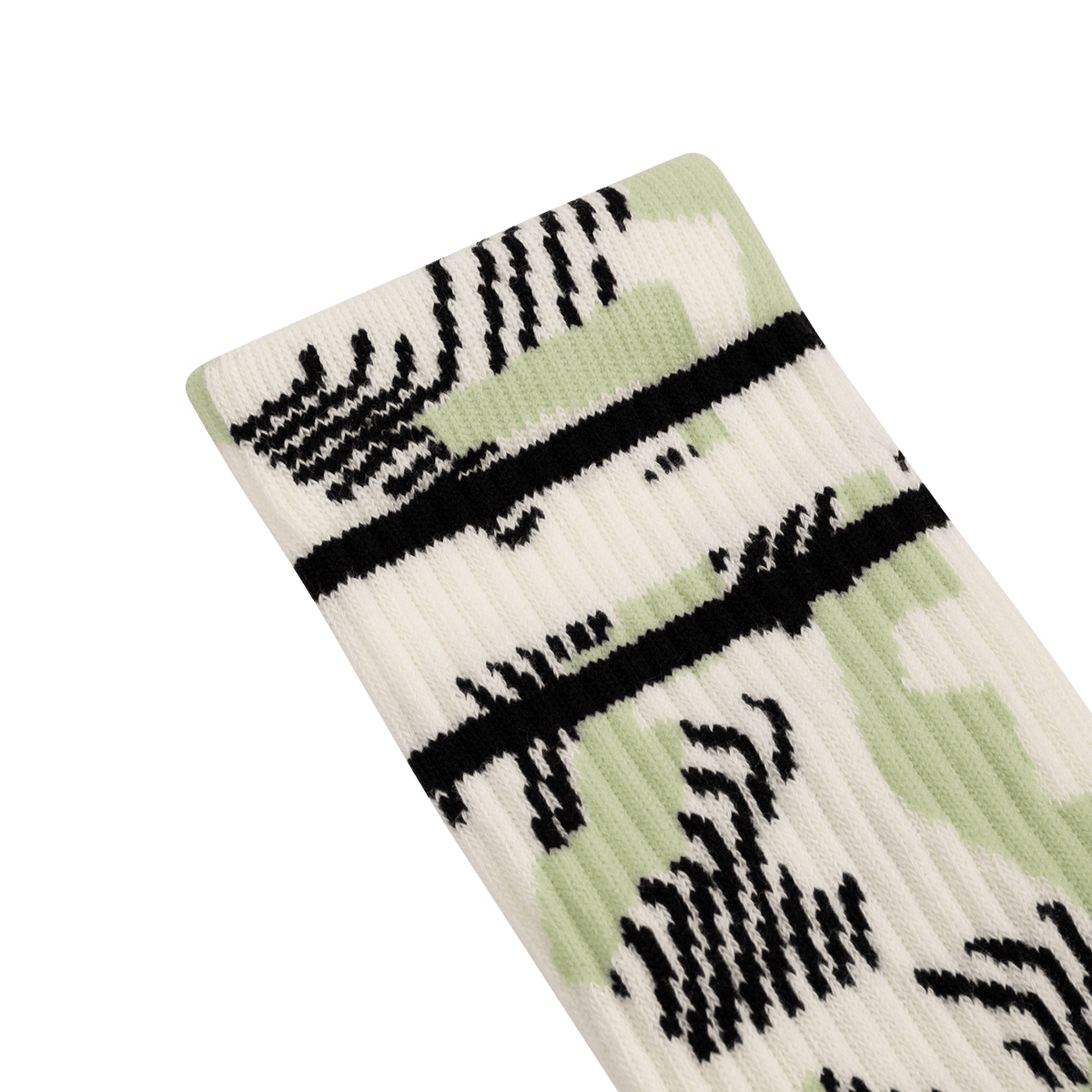 Socken BURGTEC EVERYDAY CREW PATTERNED Weiß/Grün