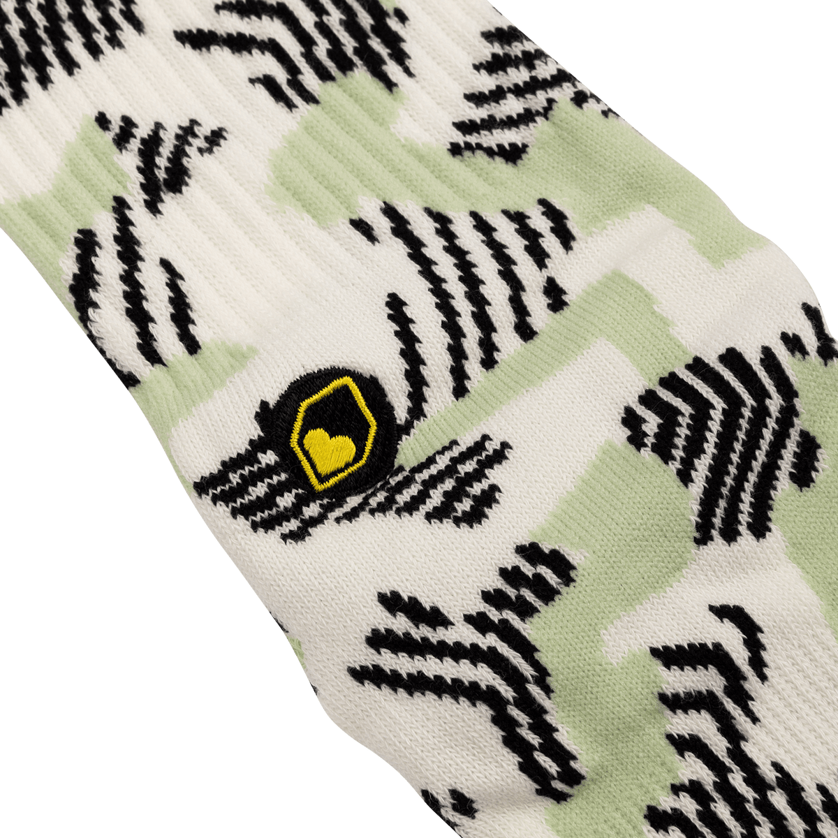 Socken BURGTEC EVERYDAY CREW PATTERNED Weiß/Grün
