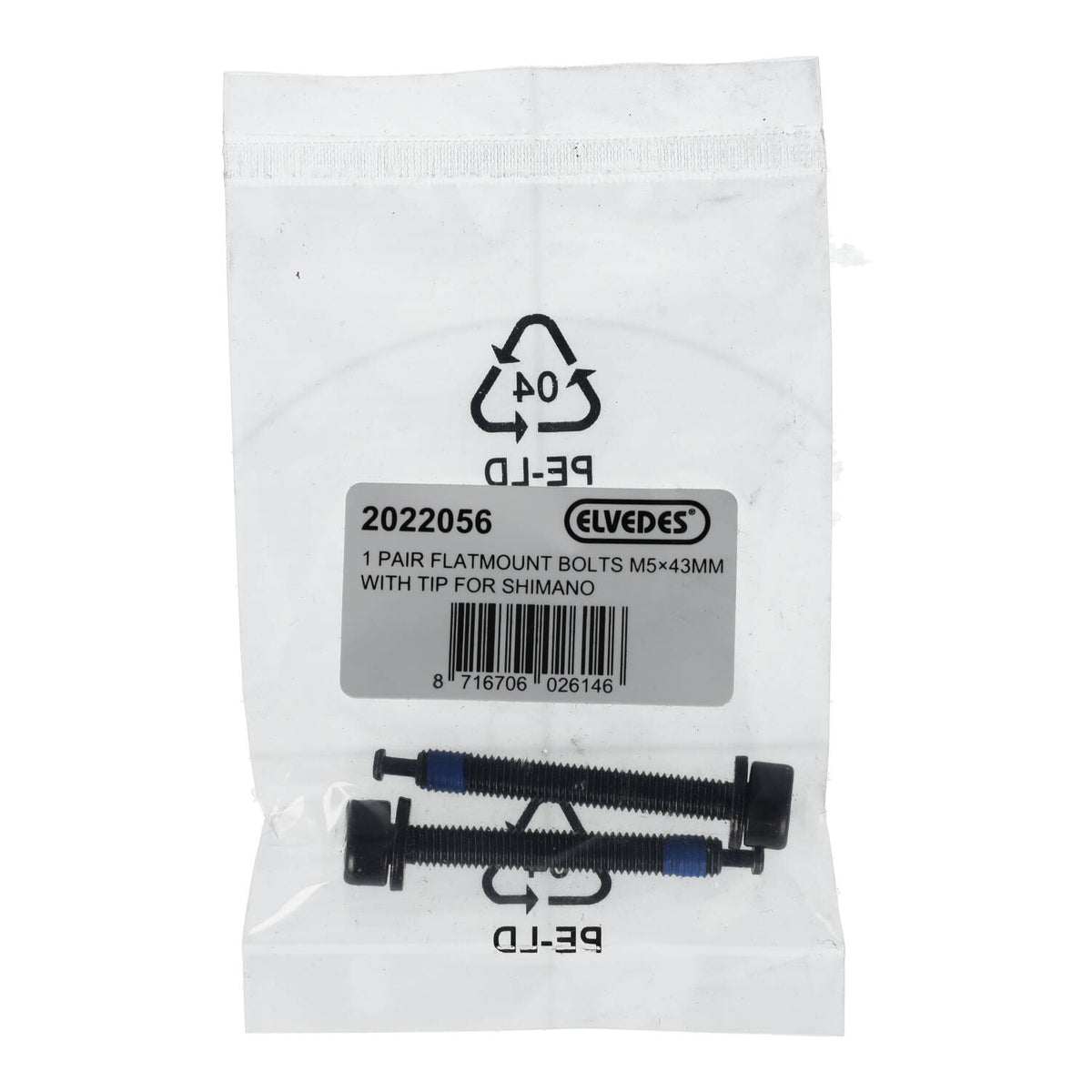 Befestigungsschraube Hinterer Bremssattel ELVEDES FM Shimano M5x43 Typ C