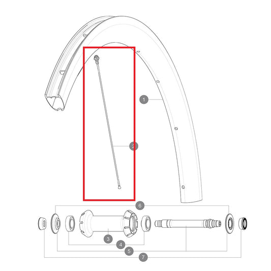 Kit 12 Speichen Vd/Hd MAVIC COSMIC PRO CARBON 260mm