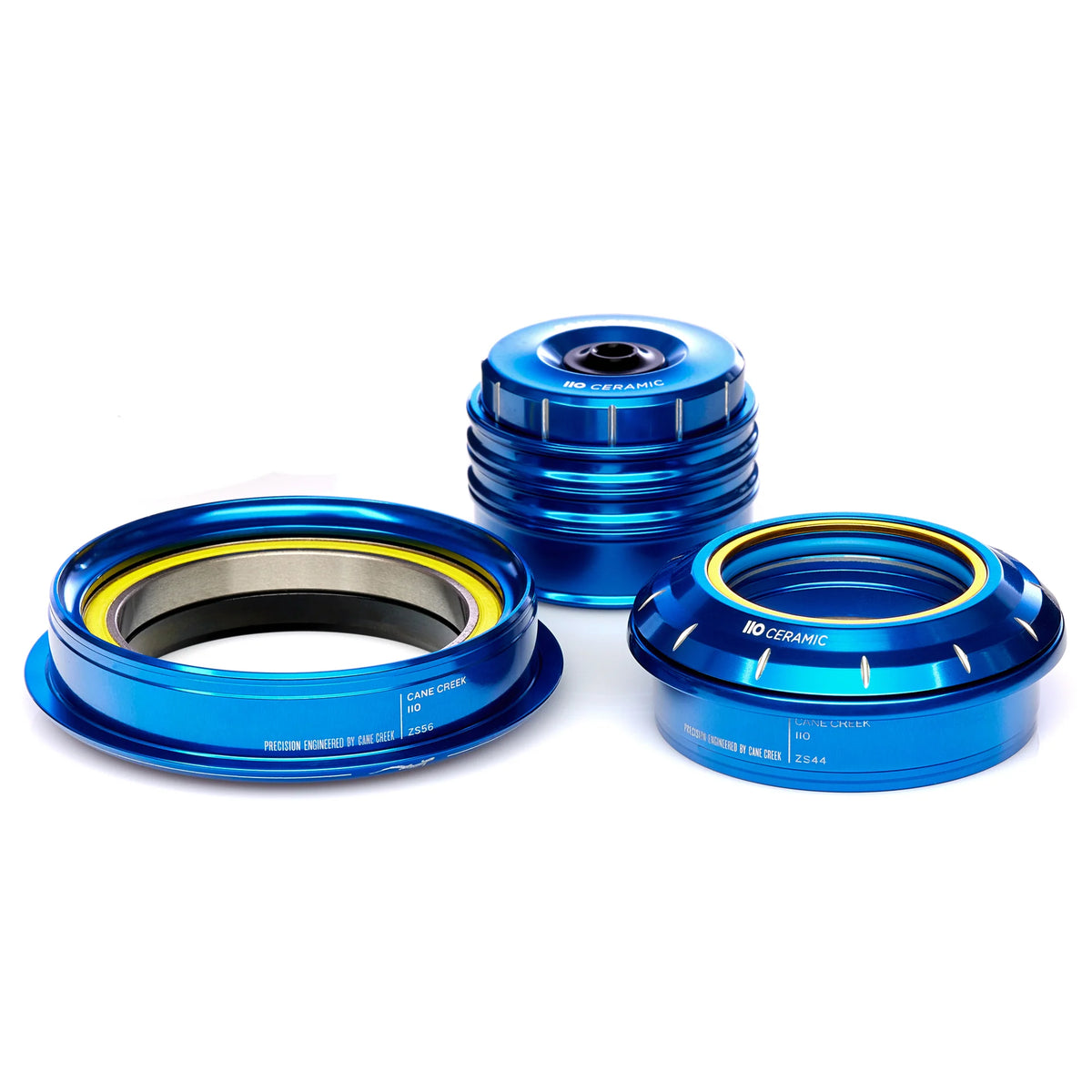 Konischer Halbintegrierter Keramik-Steuersatz CANE CREEK 110 1"1/8-1.5" ZS44/ZS56 30th Anniversary Blau