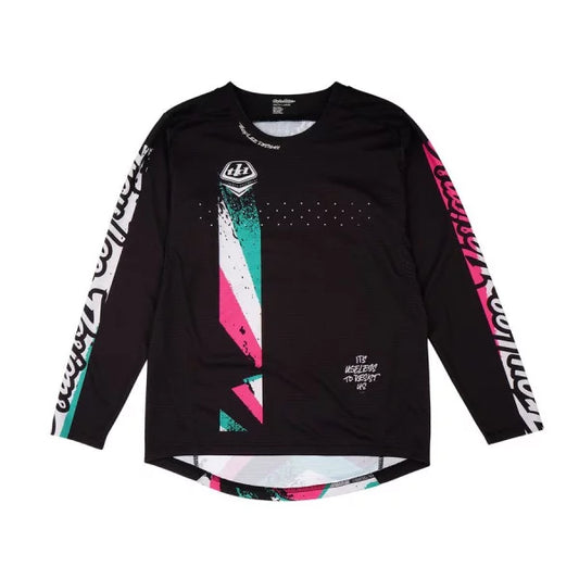 Trikot TROY LEE DESIGNS SPRINT FULL PULL Junior Langarm Schwarz